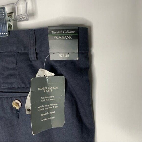 Jos A Bank Navy Blue Travelers Cotton Shorts 4 Pockets New With Tags 46 - Picture 5 of 5